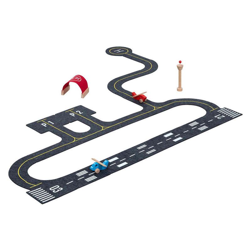 Load image into Gallery viewer, Goki speelset wegdelen vliegveld met accessoires - 26dlg.
