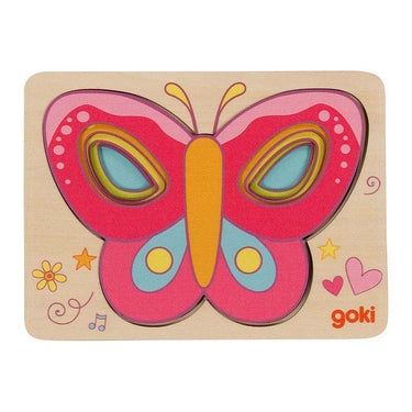 Goki houten lagenpuzzel vlinder