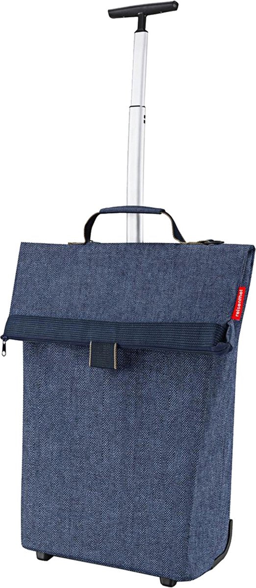Reisenthel trolley m boodschappentrolley - 43l - herringbone donkerblauw