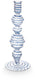 Pip studio kandelaar swirl - kaarsenhouder van glas - donkerblauw - 22cm