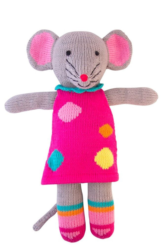 Knuffel gebreid muis pippa 36 cm