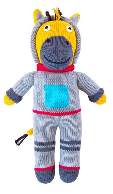 Knuffel gebreid giraf spaceman 36 cm (2