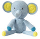 Knuffel gehaakt olifant lichtblauw