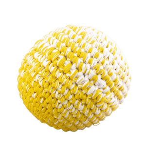 Bal gehaakt gemeleerd okergeel 12 cm (3
