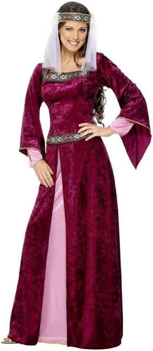 Vegaoo middeleeuwse koningin kostuum voor vrouwen - verkleedkleding - medium
