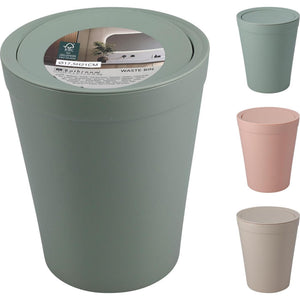 Bathroom solutions afvalbak kunststof 17,5x21cm - in 3 assorti kleuren
