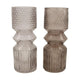 Naturel collections dijk natural collections vaas glas ø12x30cm grijs