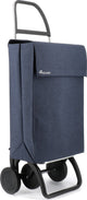 Rolser boodschappentrolley jean tweed - 4 wielen - marino