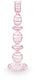 Pip studio - kandelaar - woonaccessoires - roze kaarsenhouder - glas swirl - 28cm