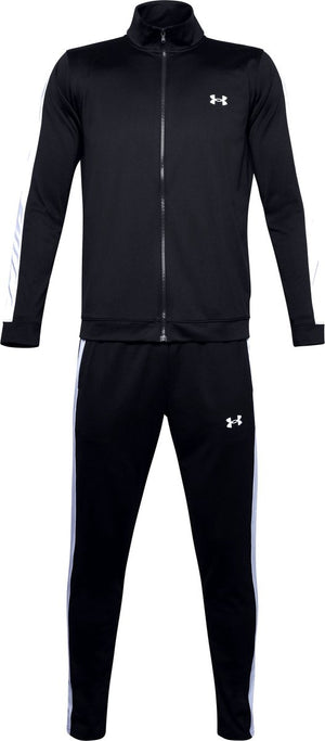 Under armour ua rival knit track suit-blk heren trainingspak - zwart - wit