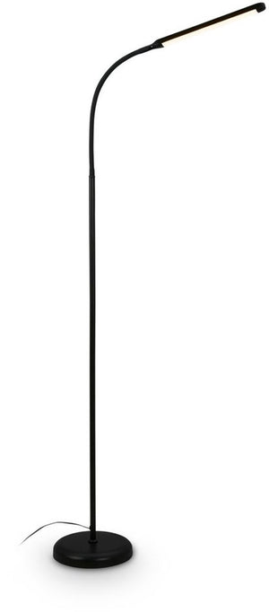 B.k.licht briloner mura – led vloerlamp – dimbaar – 6w – 600lm – touchbediening – bureaulamp zwenkbaar – zwart – moderne leeslamp