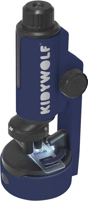 Kidywolf kidymicroscope kinder microscoop blauw – 50x 150x 300x vergroting, led verlichting, 8+