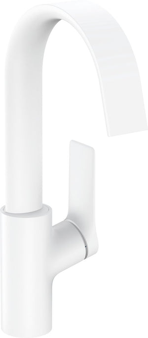 Hansgrohe vivenis - wastafelmengkraan - ééngreeps bediening - zonder waste - 210mm maat - draaibare uitloop - mat wit