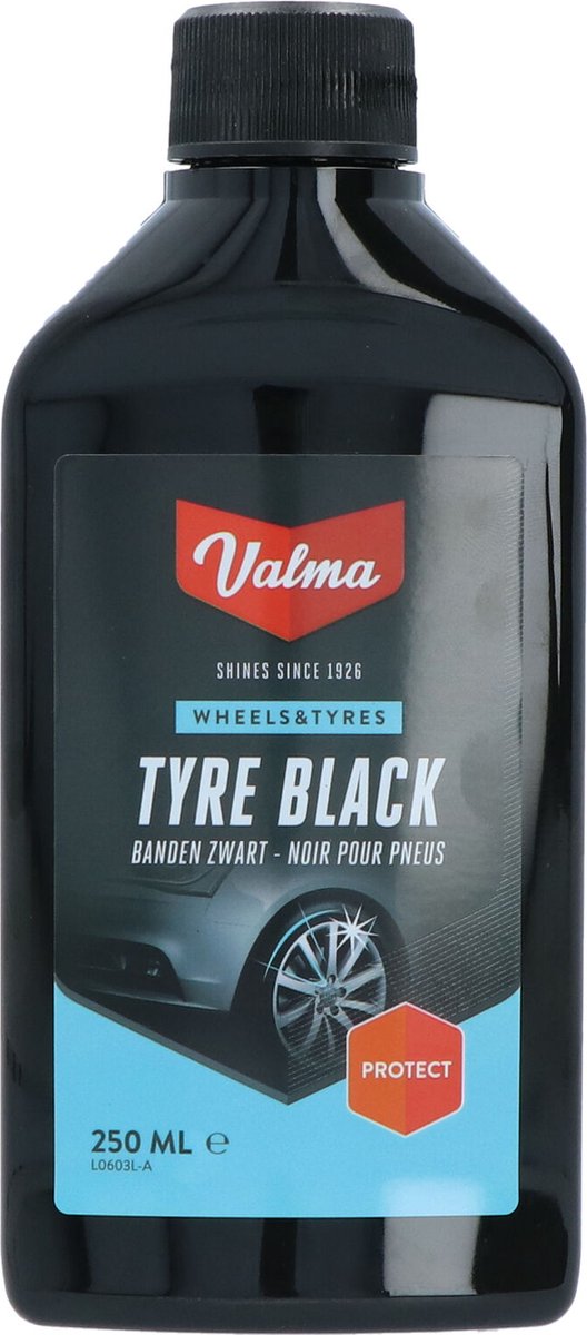 Valma bandenzwart – geeft banden weer een diepzwarte kleur – langdurige bescherming – eenvoudig aan te brengen - 250ml