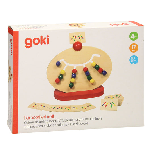 Goki kleurenrangschikspel 23x28cm, met 16 voorbeeldplaatjes, 4+ 4