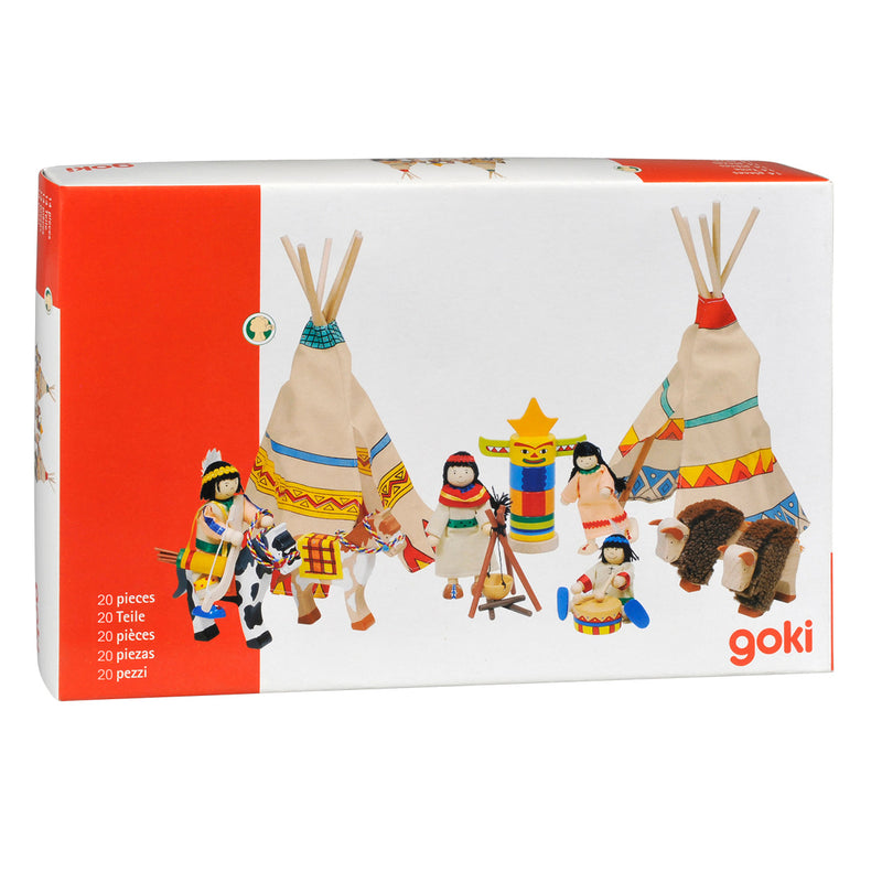 Afbeelding laden in galerijviewer, Goki indianenkamp, 14 delig
