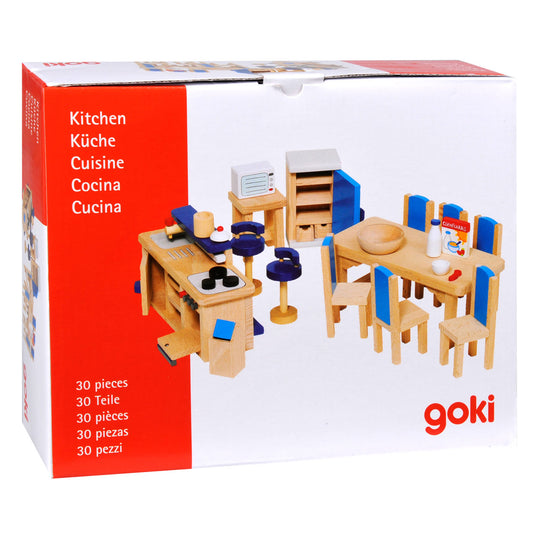 Goki poppenhuismeubeltjes: moderne keuken 30-delig (incl. toebehoren, excl.