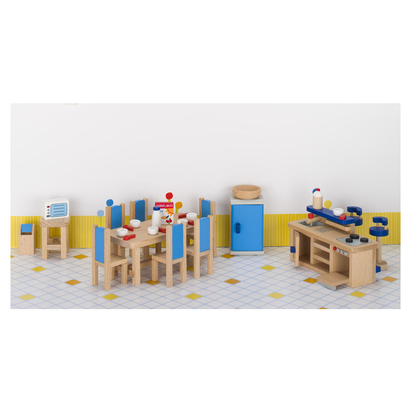 Afbeelding laden in galerijviewer, Goki poppenhuismeubeltjes: moderne keuken 30-delig (incl. toebehoren, excl.
