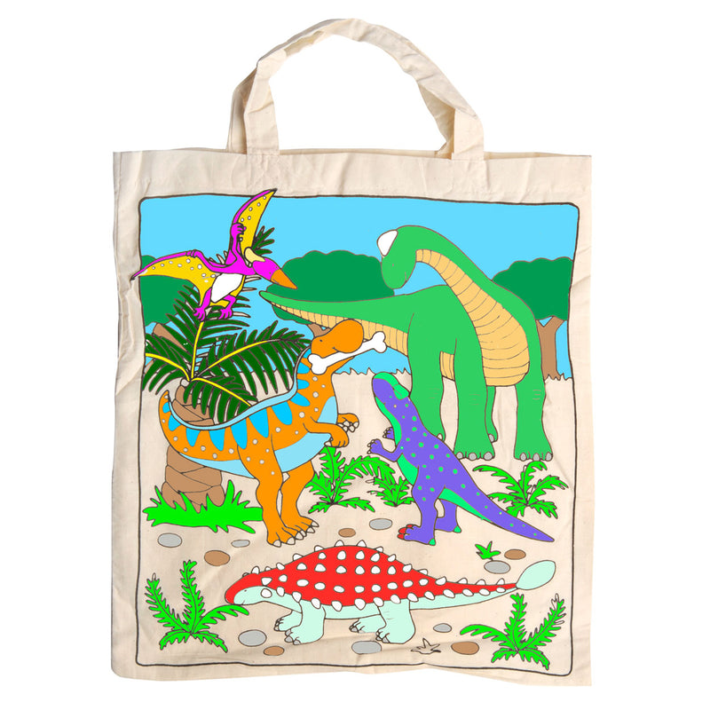 Load image into Gallery viewer, Goki katoenen tas - dinosaurus
