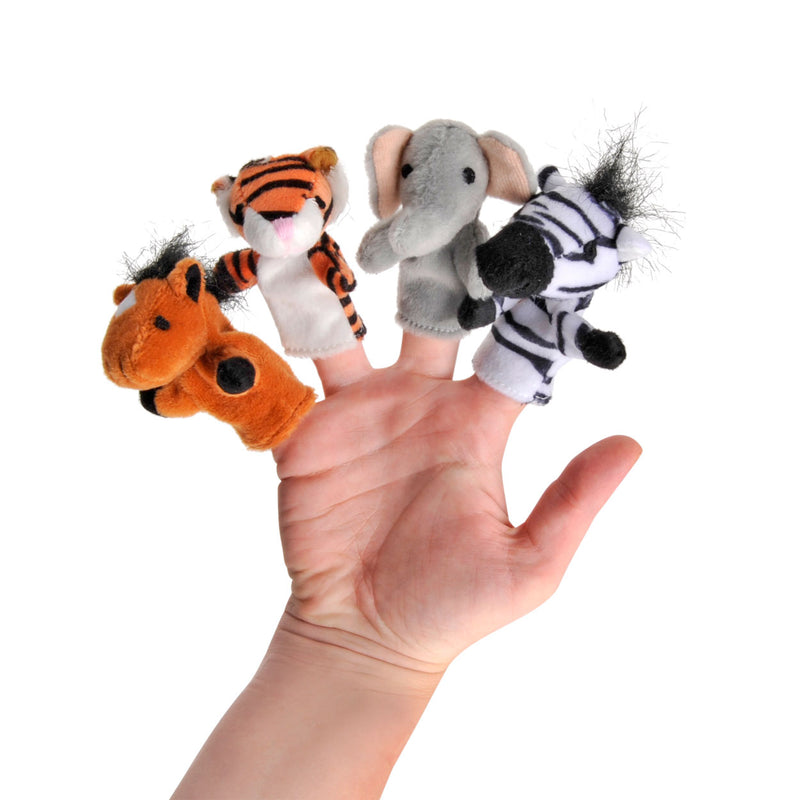 Load image into Gallery viewer, Goki vingerpopje wilde dieren, set van 8
