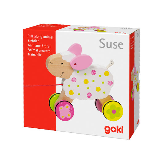 Goki houten trekdier schaap