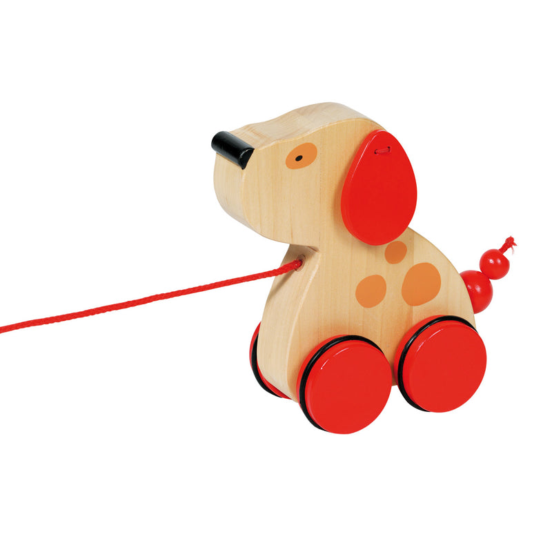Load image into Gallery viewer, Goki houten trekdier hond
