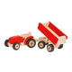 Goki houten tractor met aanhanger