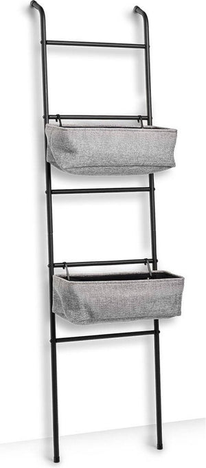 Wenko ladderplank voor badkamer, 2 opbergmanden, zeller
