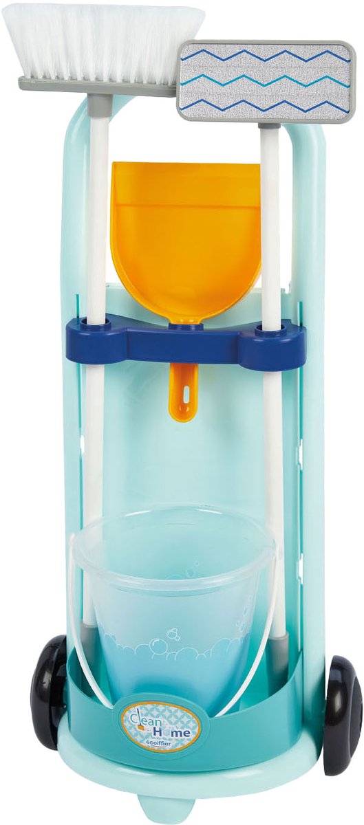 Écoiffier ecoiffier schoonmaak trolley blauw - 5dlg.
