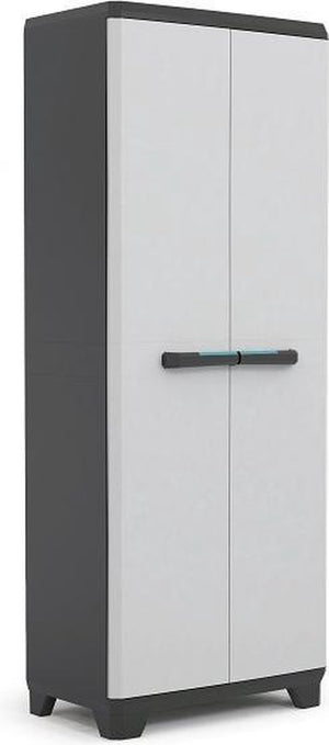 Kis linear opbergkast hoog- 68x173x39 cm - grijs zwart