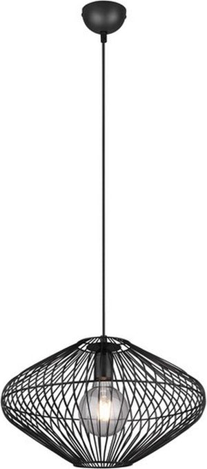Rl live your light reality cobain - hanglamp - zwart mat - excl. 1x e27 7 w - plafondbevestiging - in hoogte verstelbaar