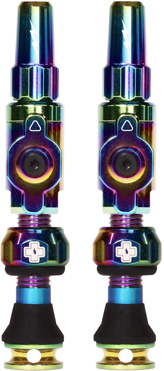 Muc--off muc-off tubeless ventiel big bore lite small iridescent franse presta ventiel 30mm