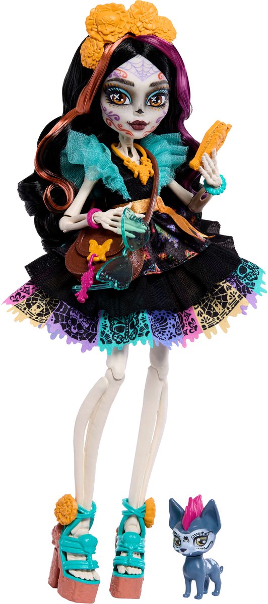 ギャラリービューアに画像をロードする, Monster high skelita calaveras - modepop met huisdier candelita
