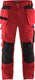 Blåkläder blaklader werkbroek met spijkerzakken 1555-1860 - rood zwart - c52