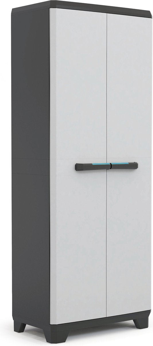 Keter linear utility opbergkast - 68x173x39 cm - grijs zwart