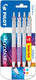 Pilot balpen acroball pure white | blister van 3 + 1 gratis | in vrolijke kleuren