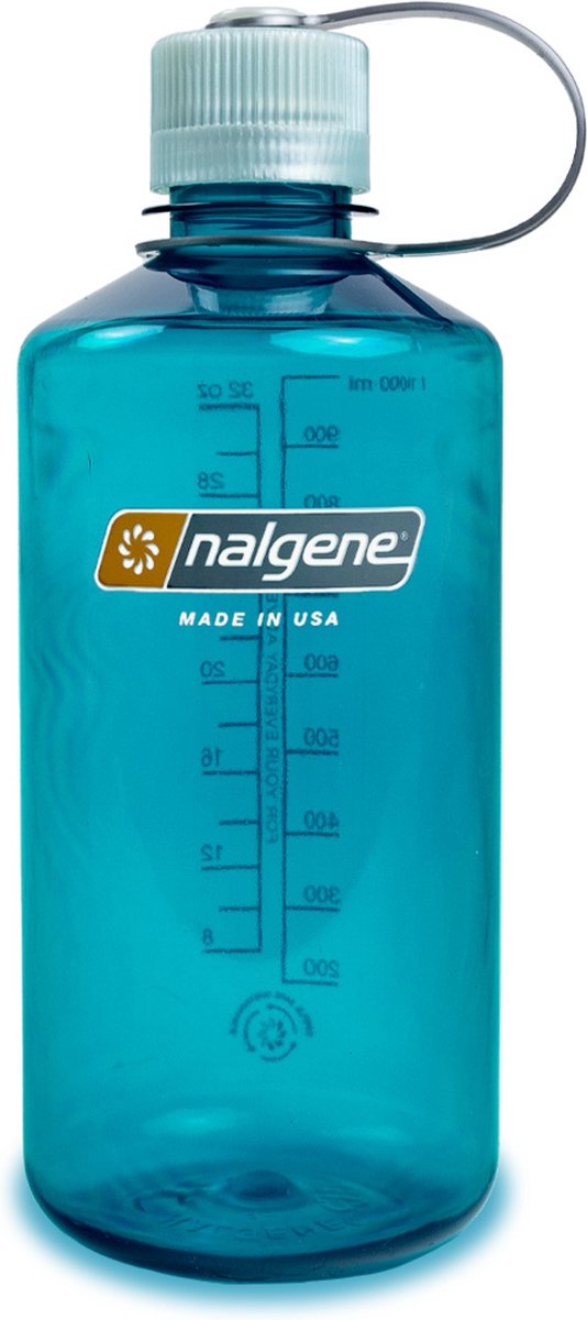 Nalgene - narrow mouth bottle - drinkfles - waterfles - lekvrij - 1000ml - bpa free - sustain - tritan trout green