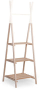 Childhome tipi kleerstaander - open kledingrek in tentvorm voor de kinderkamer - 3 legplanken en een roede om kleertjes op te hangen - 100% beukenhout in naturel - slim ruimtegebruik - 60 x 60 x 197 cm
