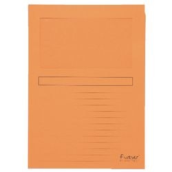 Exacompta l-hoesjes 50104e papier 31x22cm oranje venster beschrijfbaar