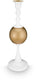 Pip studio kandelaar sphere - kaarsenhouder van metaal - wit goud - 37cm