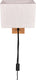 Trio nilam wand lamp met leeslamp - hout naturel - ecru kap