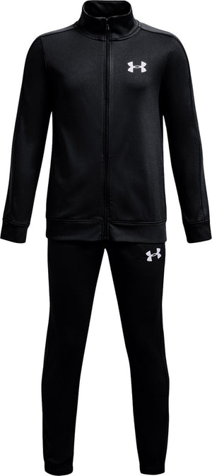 Under armour ua rival knit track suit-blk jongens trainingspak - zwart - wit