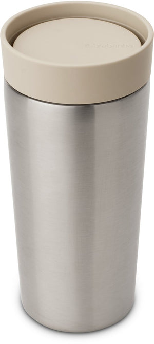 Brabantia make take thermosbeker - koffiebeker to go - 360 ml - soft beige