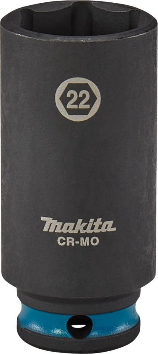 Makita e-16396 impact black krachtdop 3 8 lang | 22 mm