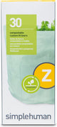 Simplehuman code z afvalzakken composteerbaar - 4 liter - 30 stuks - met trekband - groen