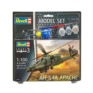 Revell model set - ah-64a apache 56dlg. - incl. basiskleuren verf