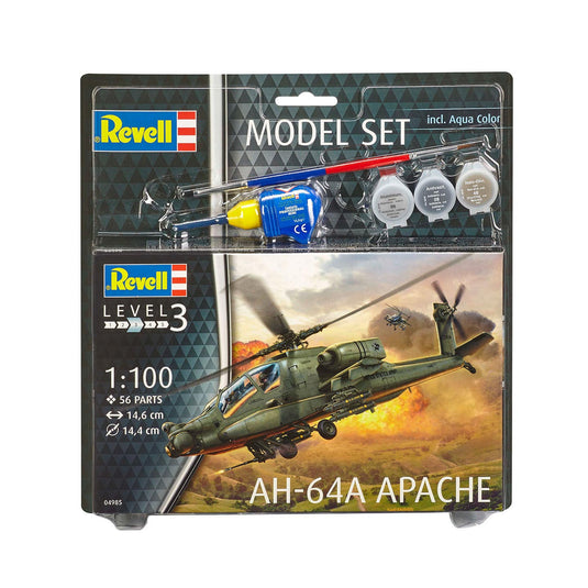Revell model set - ah-64a apache 56dlg. - incl. basiskleuren verf