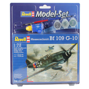 Revell model set messerschmitt bf-109 vliegtuig - incl. basiskleuren verf
