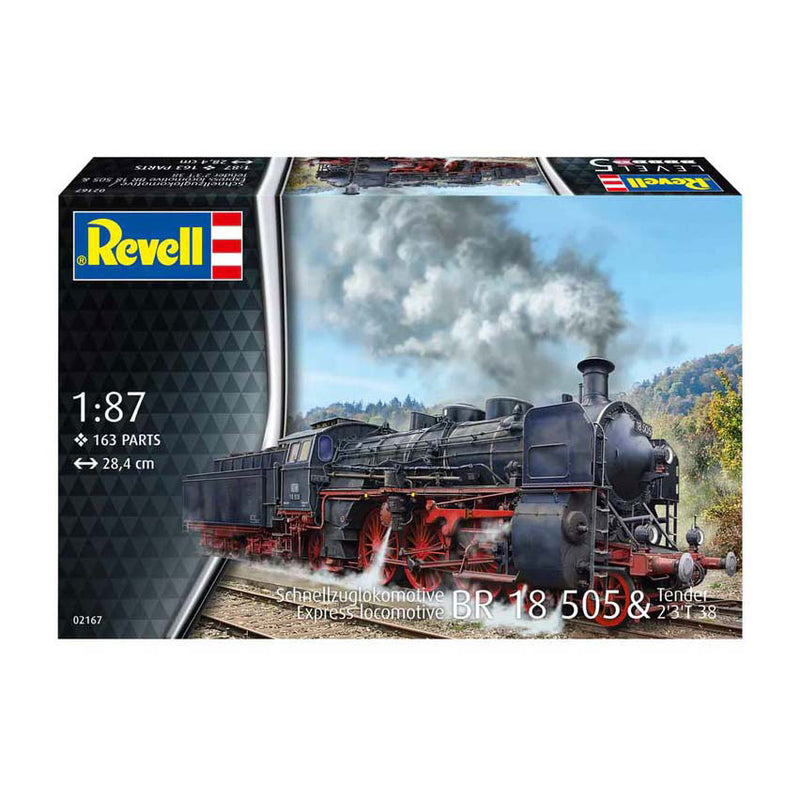 Afbeelding laden in galerijviewer, Revell modelbouwpakket militaire voertuigen - 02167 baureihe 18 505 - tender 2'3' t 38 - stoomlocomotief plastic - 1:87 - modelbouw
