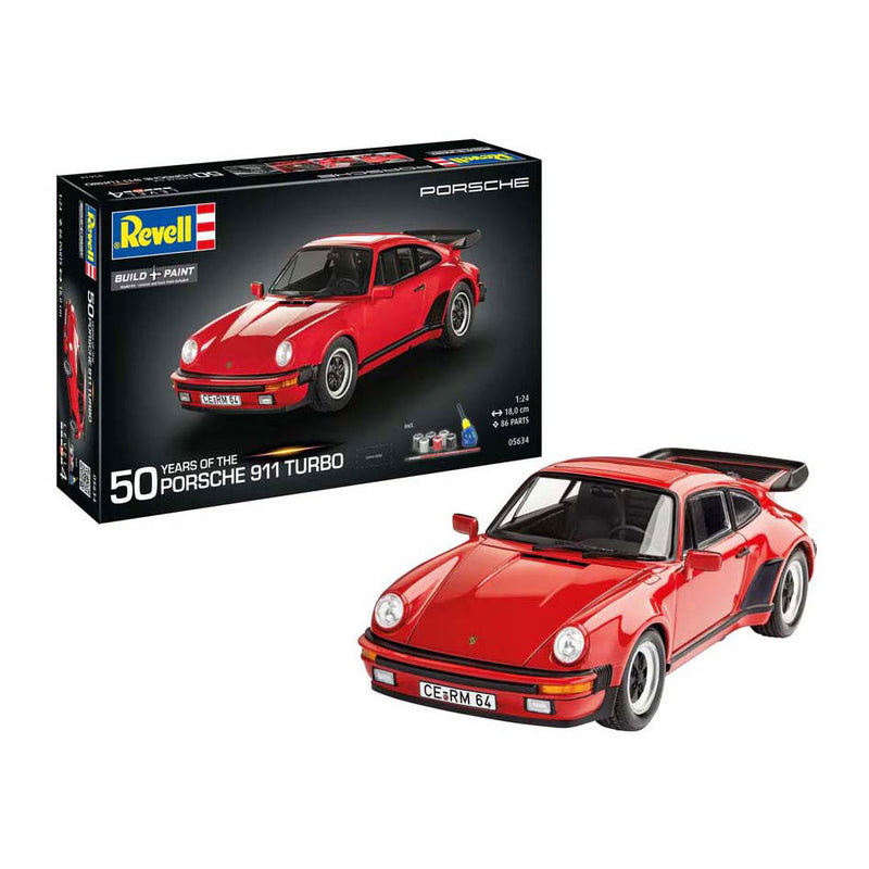 Load image into Gallery viewer, Revell modelbouwpakket - porsche 911 turbo - 50 years of porsche turbo 1:24 - 86dlg.
